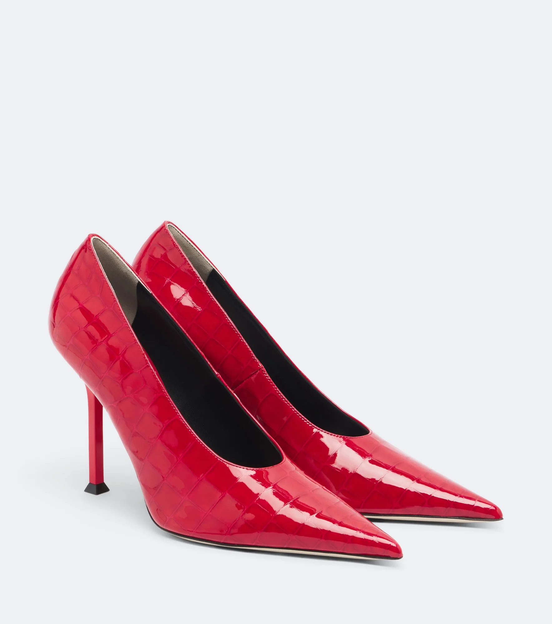 Helix croc-effect patent leather pumps - 1