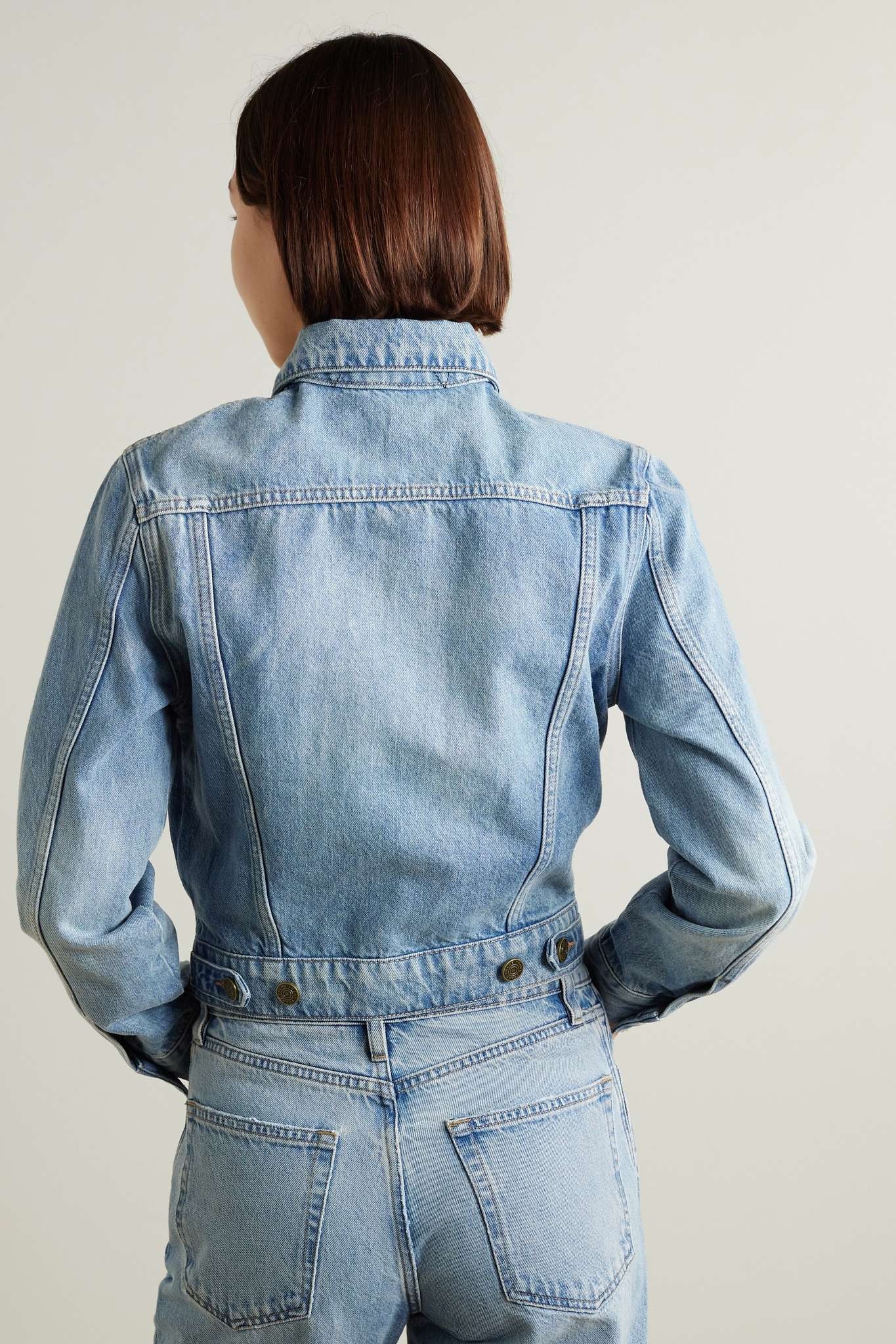 + NET SUSTAIN Shrunken Trucker cropped denim jacket - 4