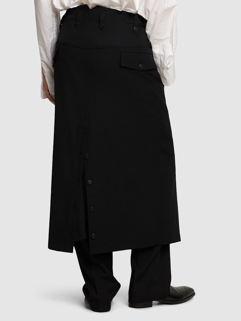 York wool blend gabardine skirt - 3