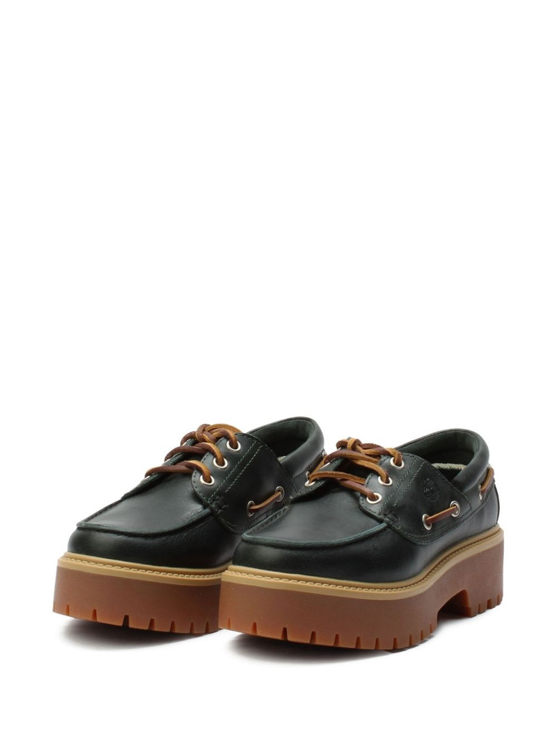 Timberland Stone Street "Dark Green Full Grain" boat shoes outlook