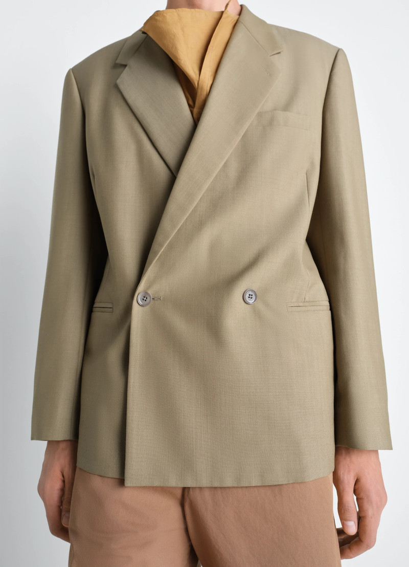 DOUBLE BREASTED TAILORED JACKET IN TROPICAL POLYWOOL 6