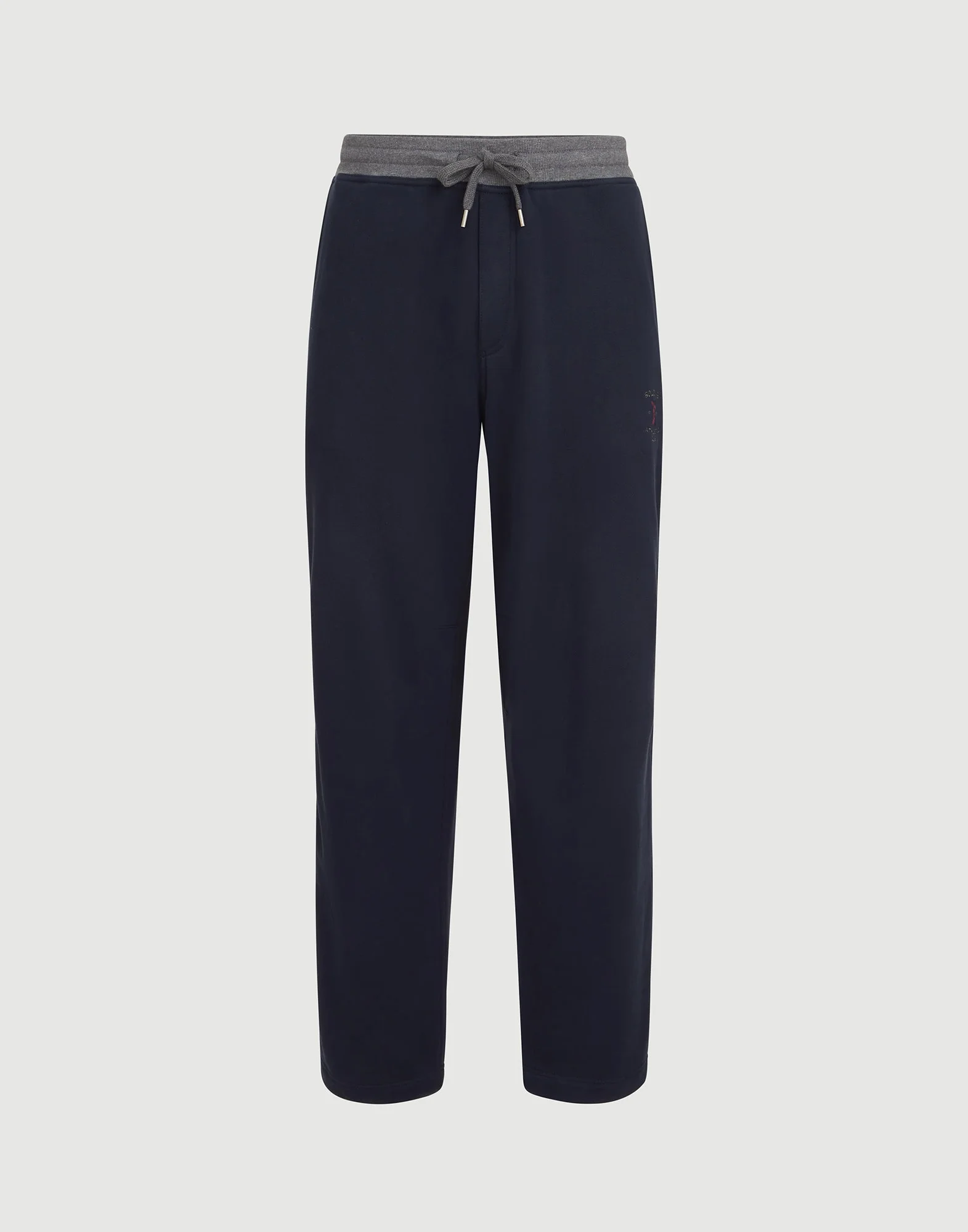 Cotton French terry trousers with embroidery - 1