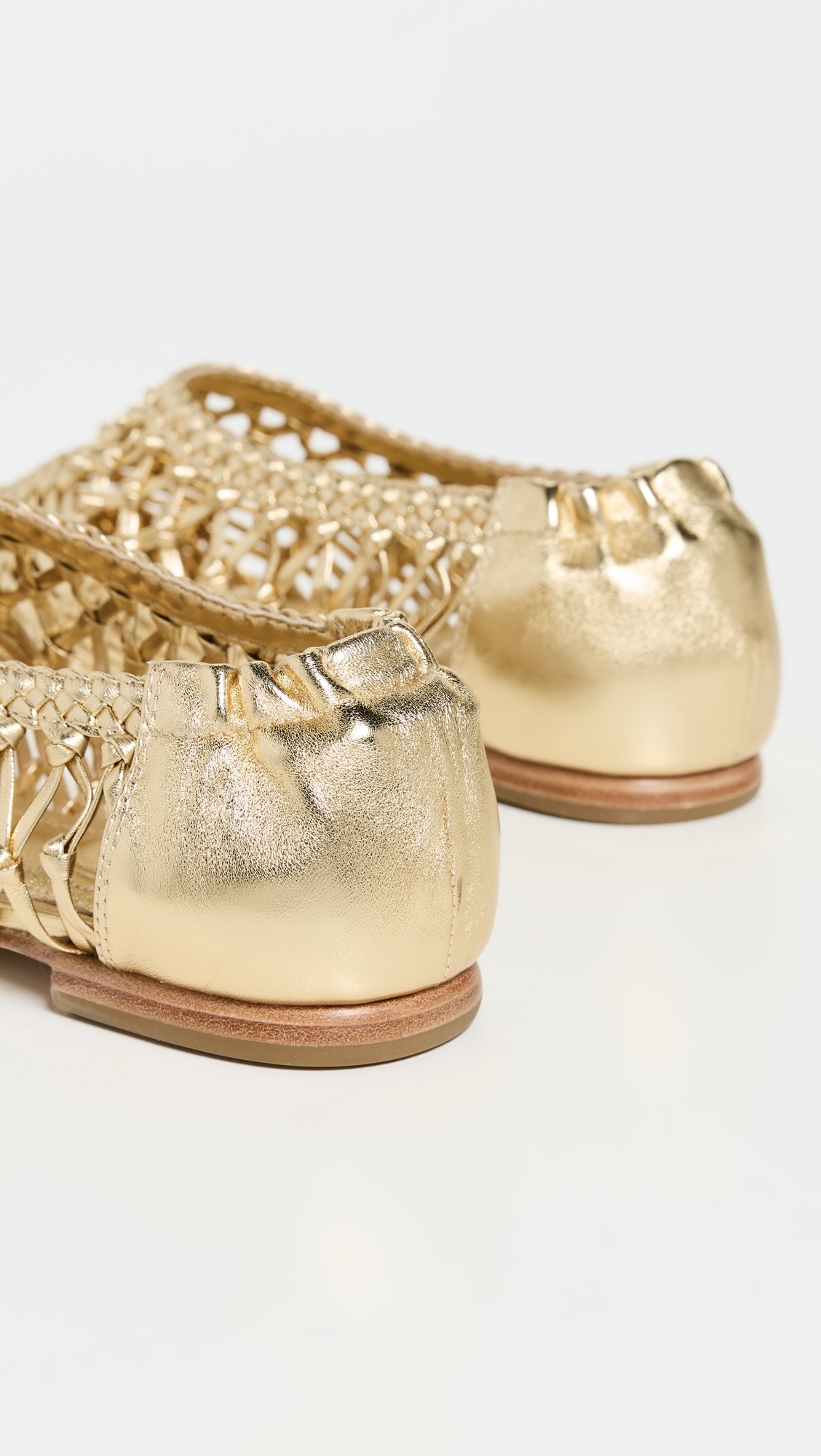 Eden Metallic Open Weave Ballet Flats - 3