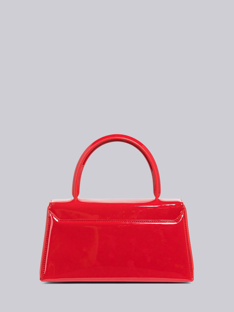 Patent Leather Trapeze Top Handle Clutch 4