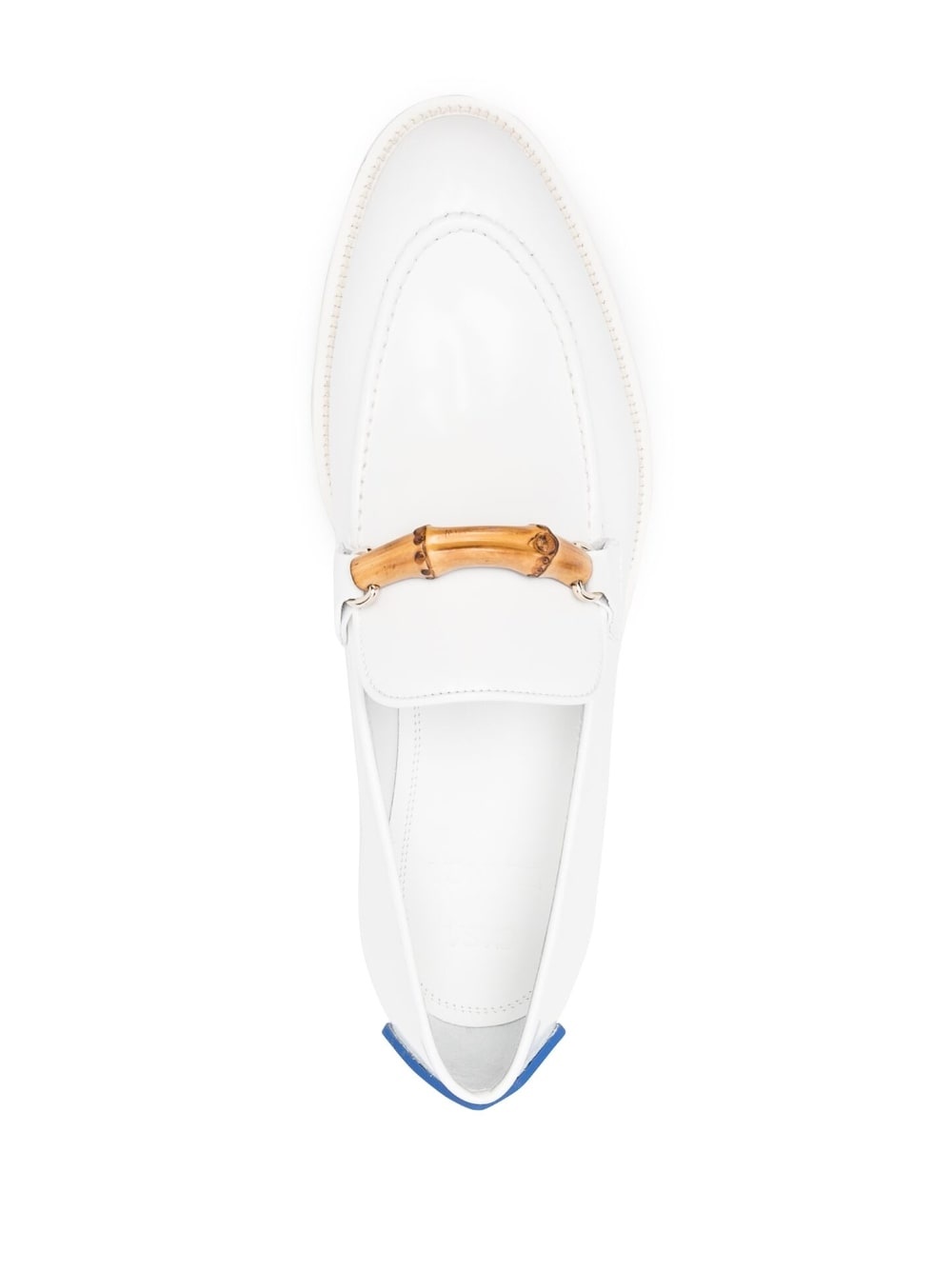 bamboo-detail leather loafers - 4
