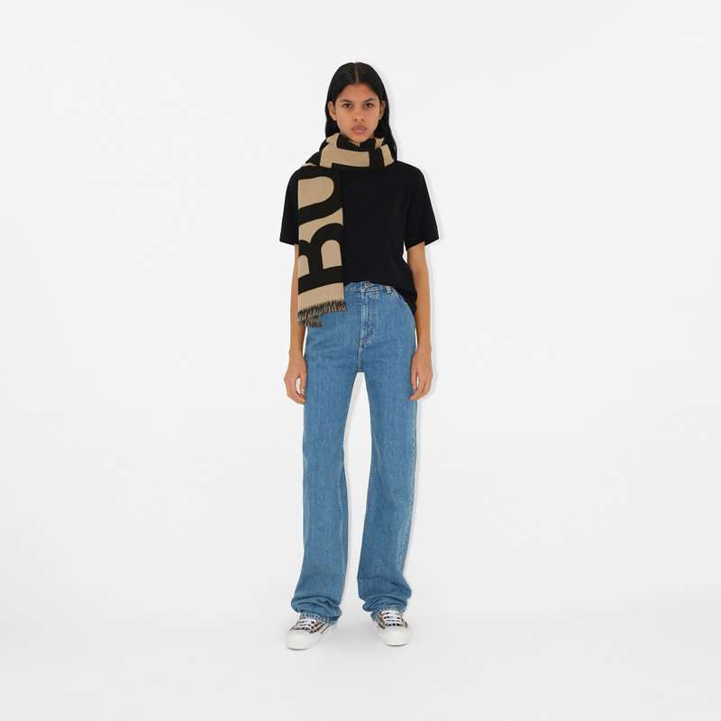 Burberry Logo Wool Jacquard Scarf outlook