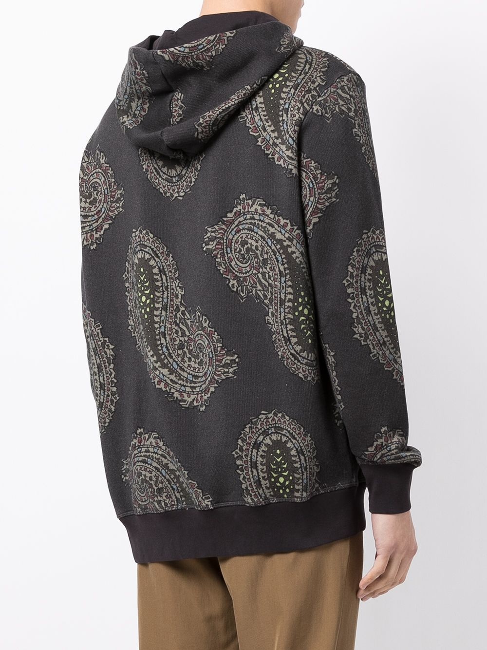 long-sleeved paisley-print hoodie - 4