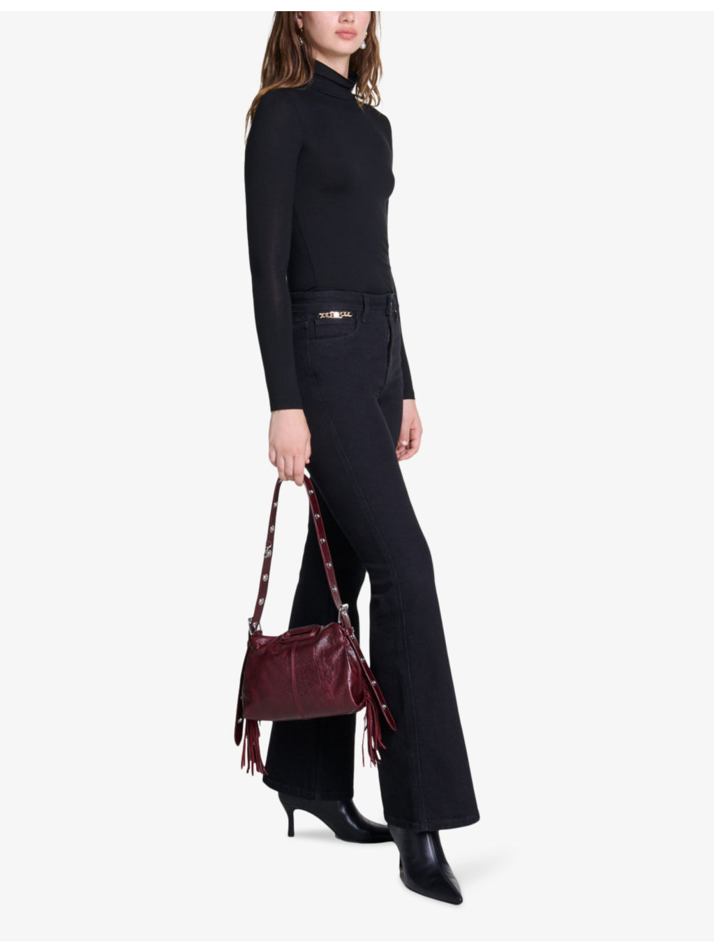 Roll-neck long-sleeve stretch-jersey top - 2