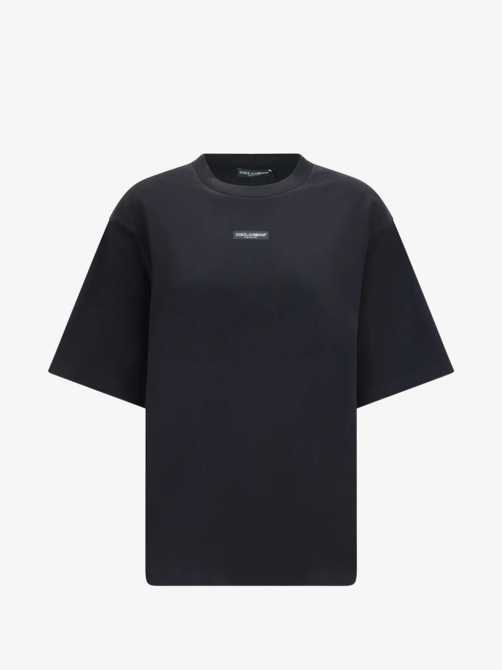 logo-plaque cotton T-shirt - 1