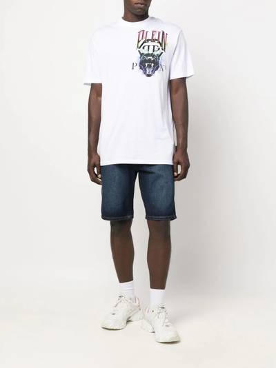 PHILIPP PLEIN knee-length denim shorts outlook