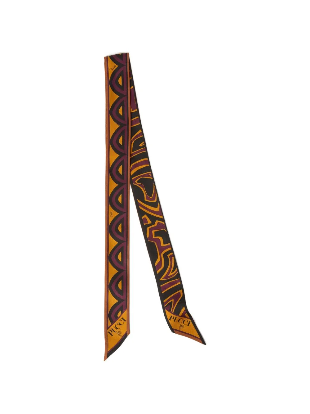 mixed-print silk bandeau - 1