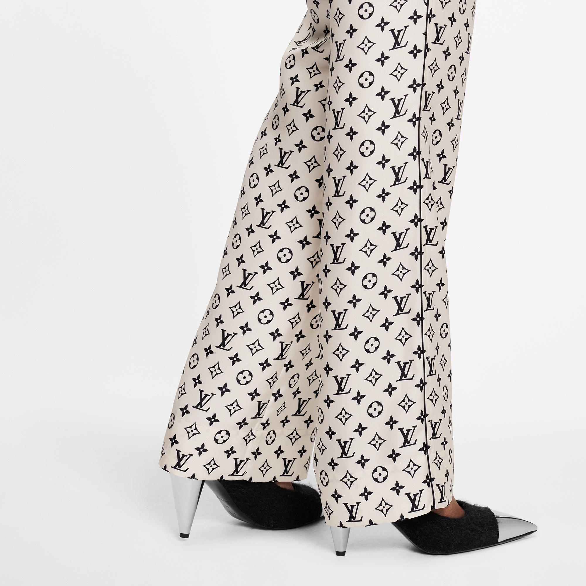 Two-Tone Monogram Pajama Pants - 5