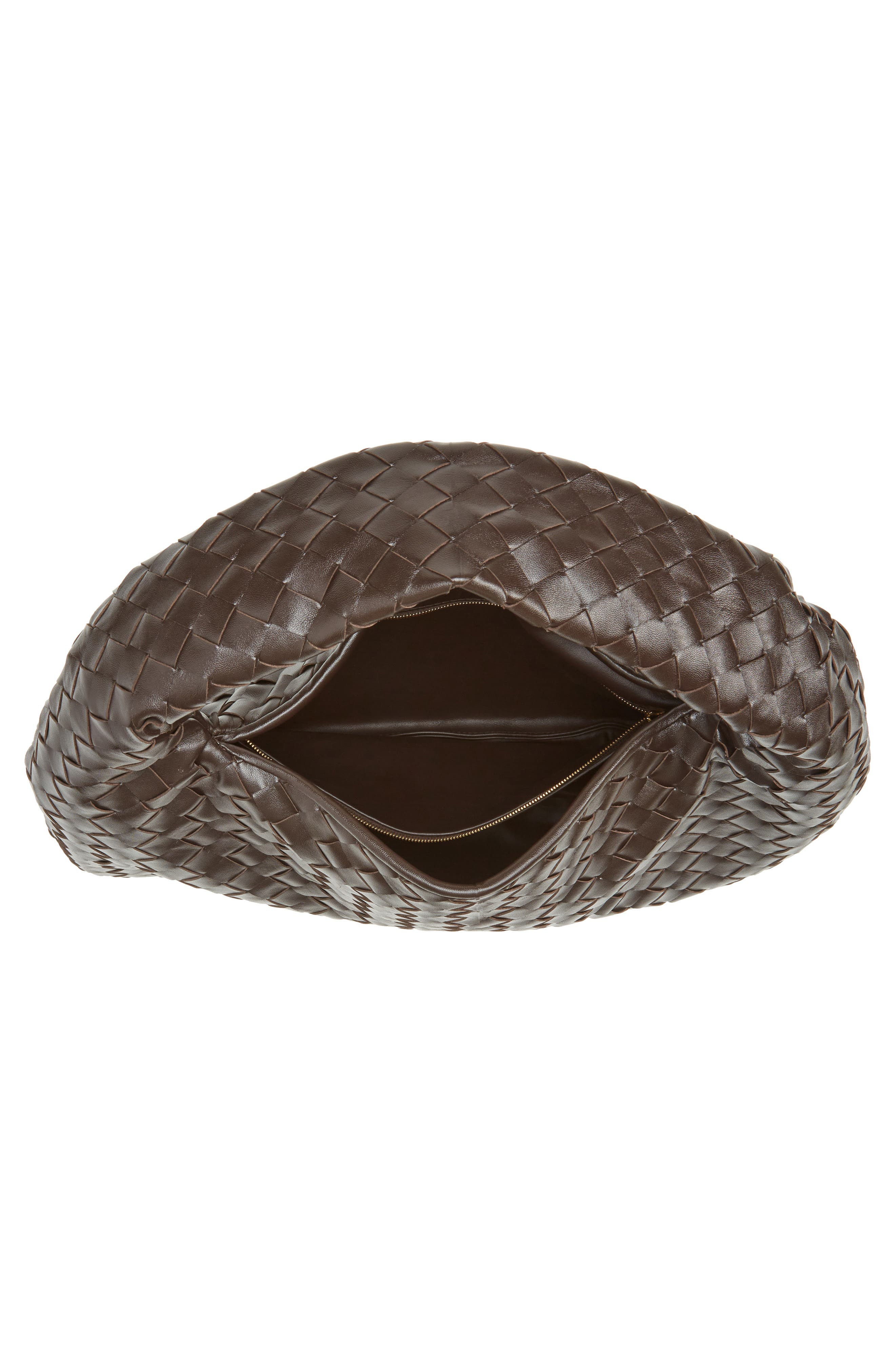 Small Hop Intrecciato Leather Hobo Bag - 5