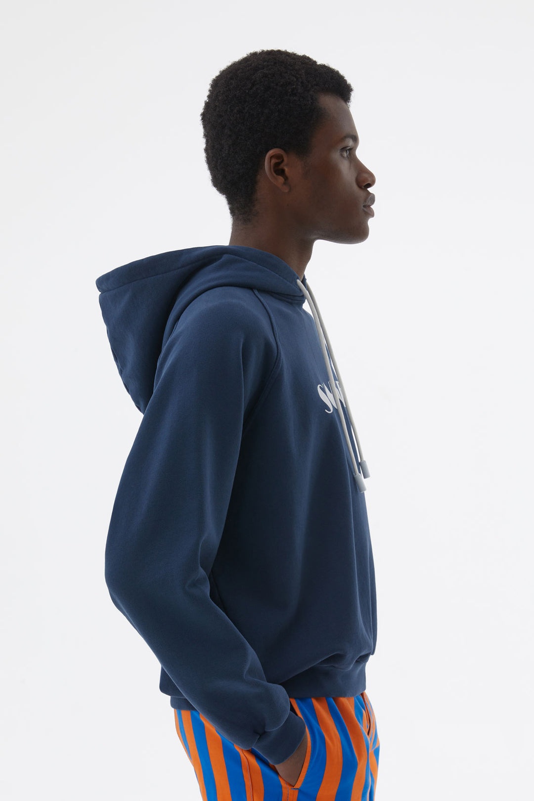 BLUE HOODIE WITH LOGO - 3