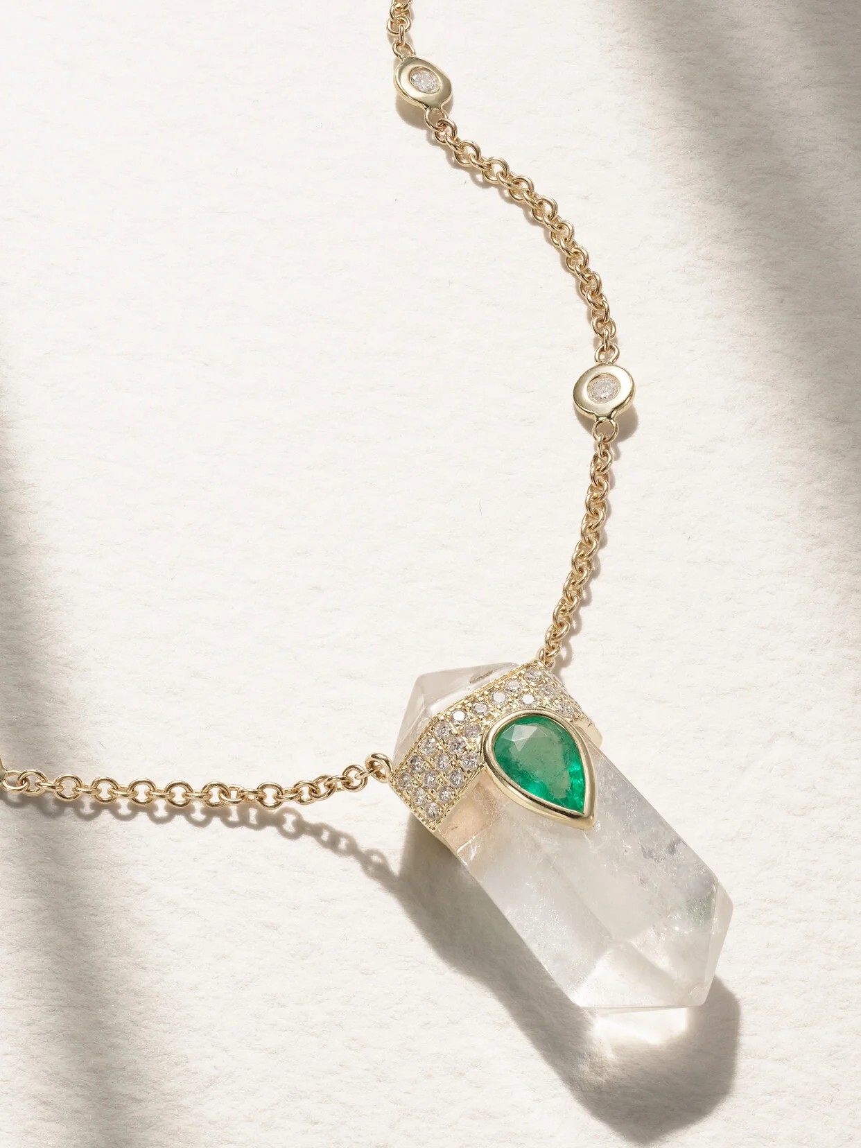 14-karat Gold Multi-stone Necklace - 1