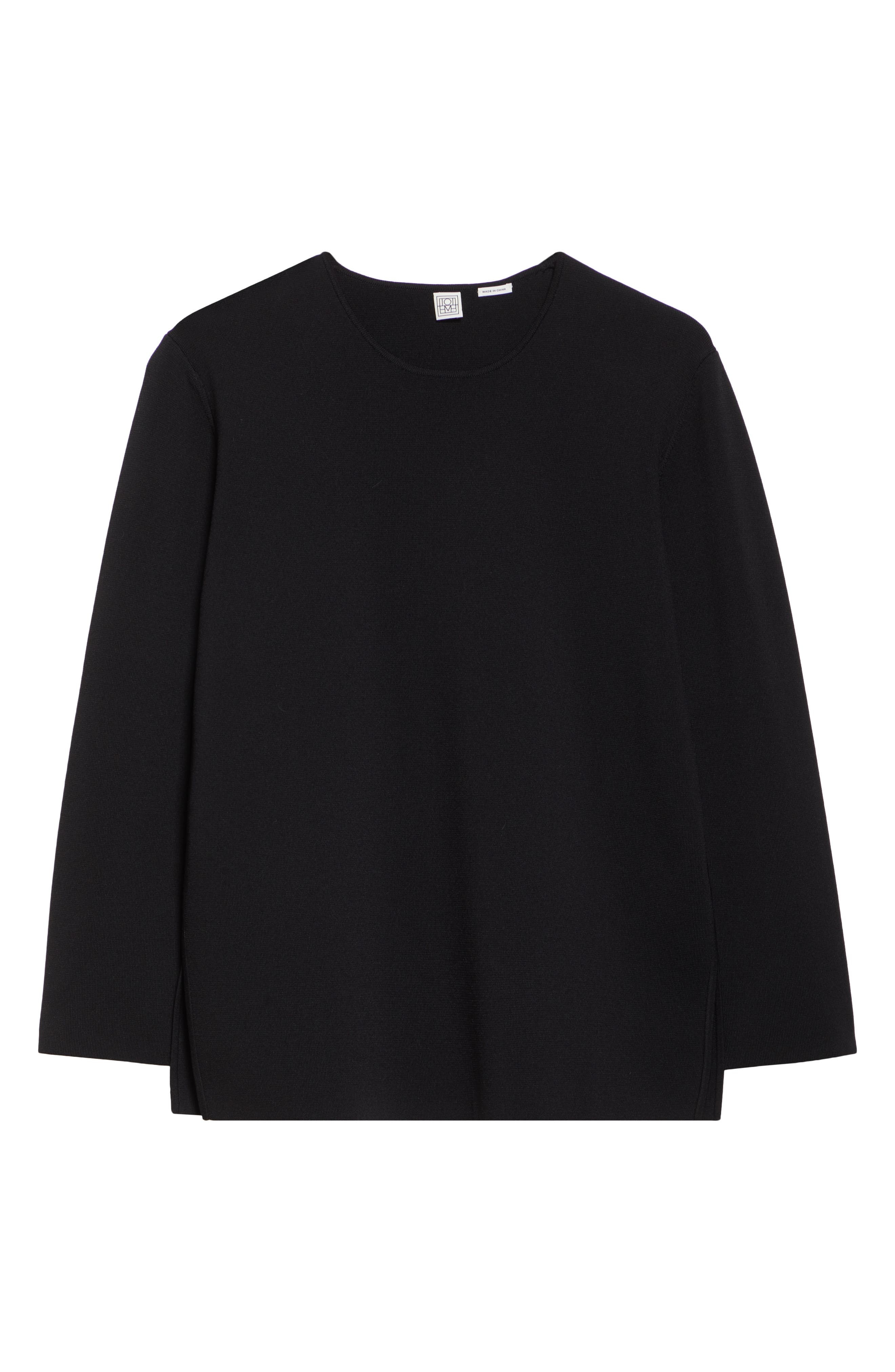 TOTEME Compact Knit Top in Black at Nordstrom - 6