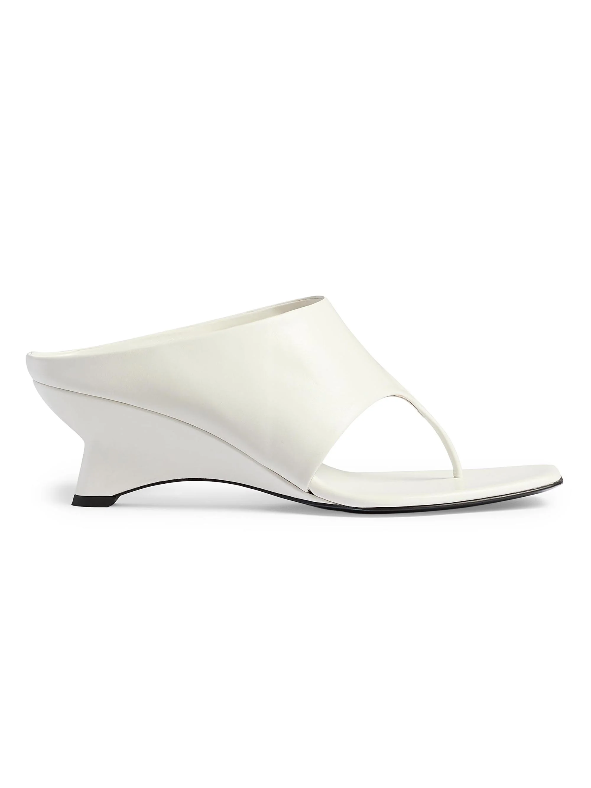 Women's Marlow 55MM Leather Sculptural Mules - Chalk - 1