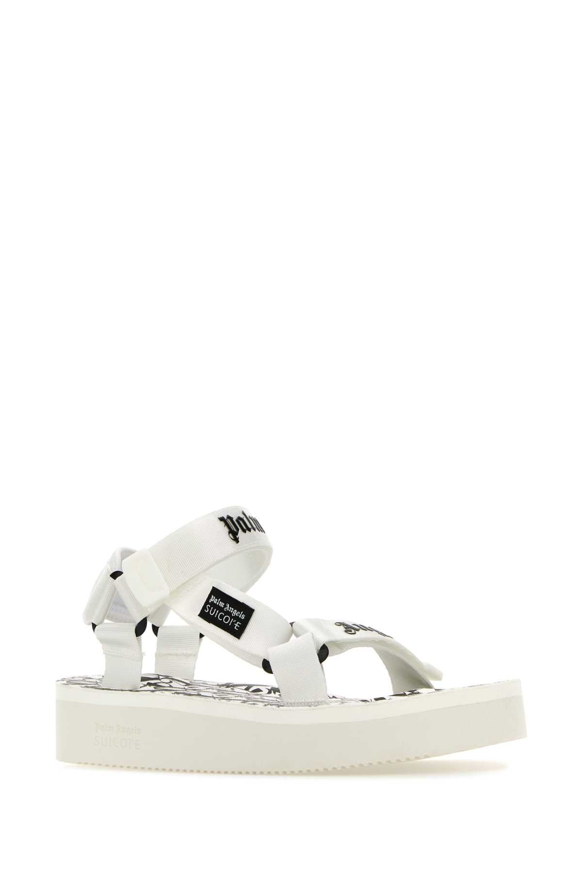 Palm Angels Women White Fabric Palm Angels X Suicoke Sandals - 2
