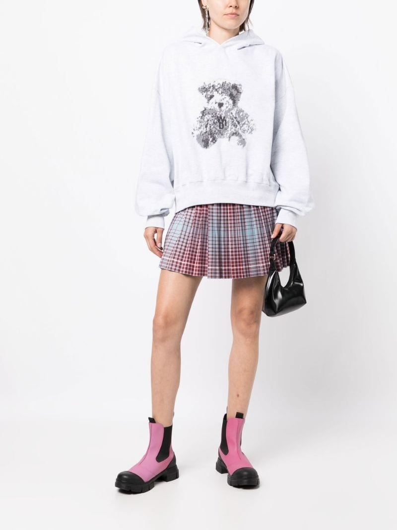 teddy bear print hoodie - 2