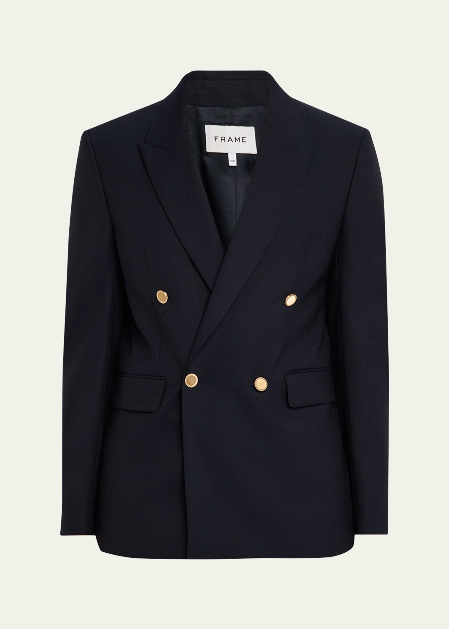 Men's Double-Breasted Wool Blazer Jacket - 1