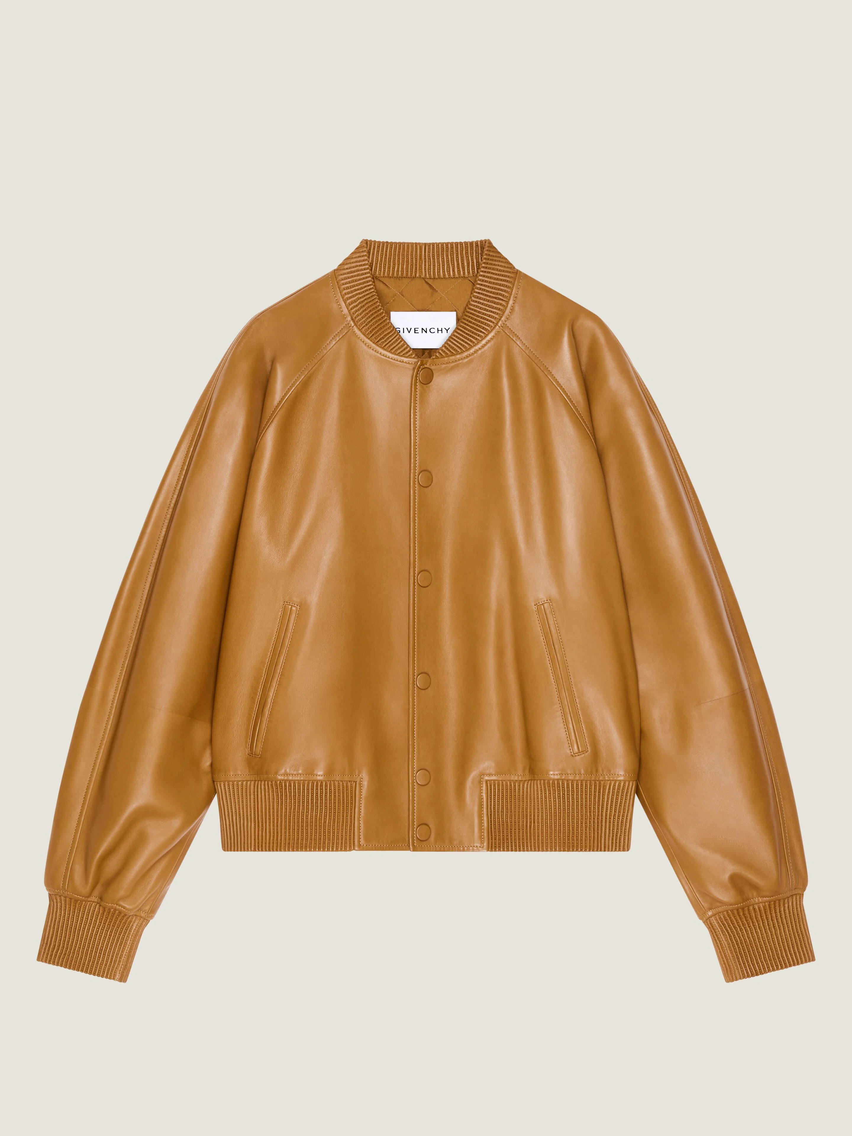 COUTURE SEAM RAGLAN BLOUSON IN LEATHER - 1