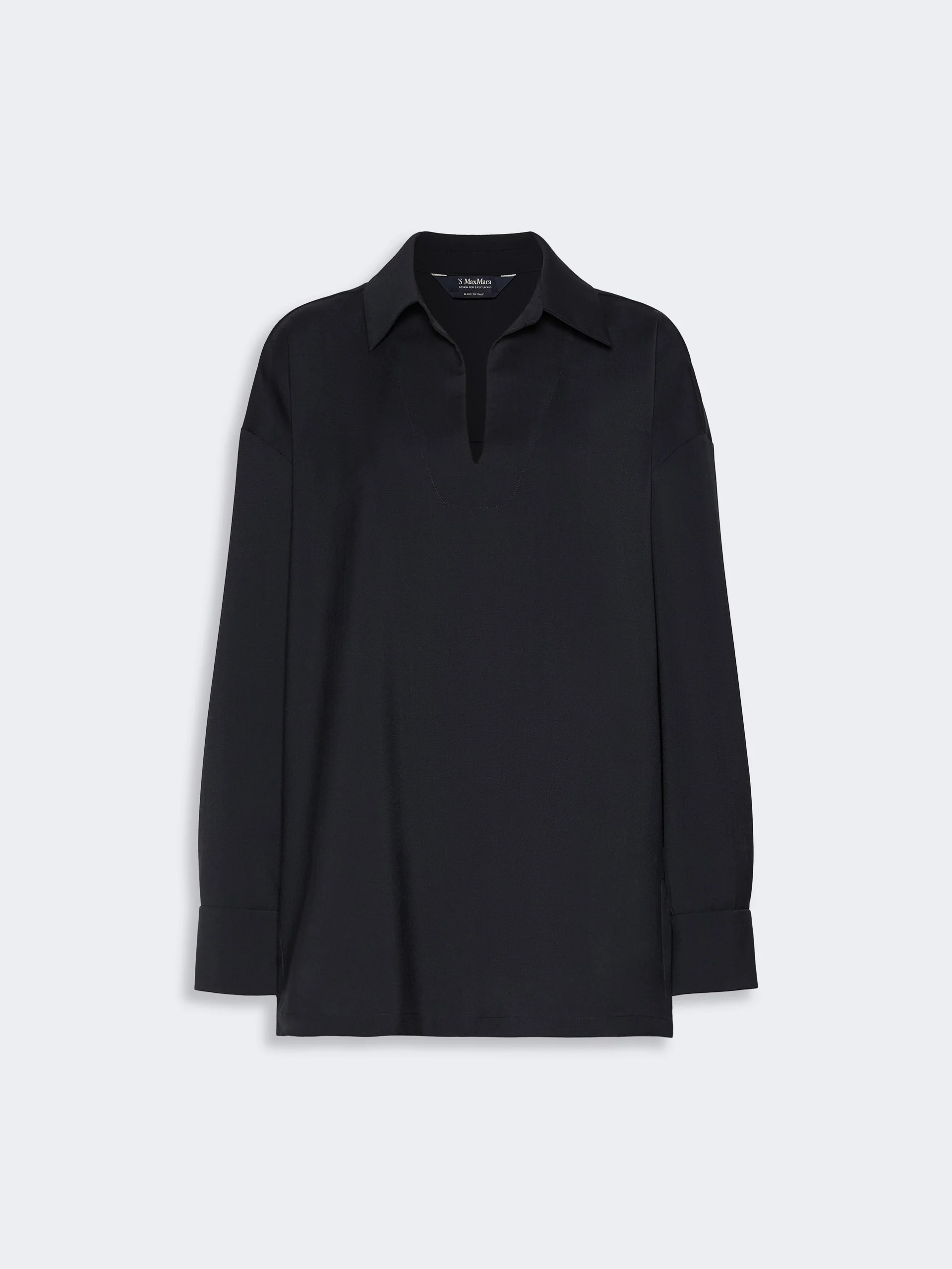 PREMIER Pure woollen cloth blouse - ULTRAMARINE - 1
