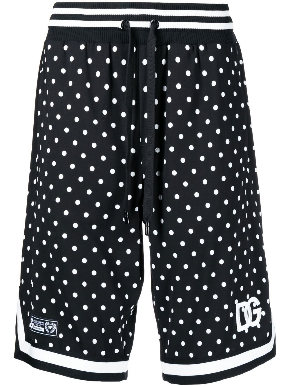 polka-dot track shorts - 1