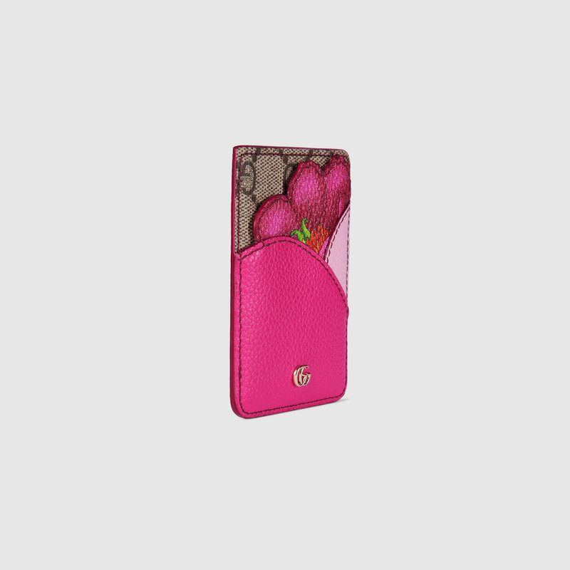 Floral card case with Double G 3