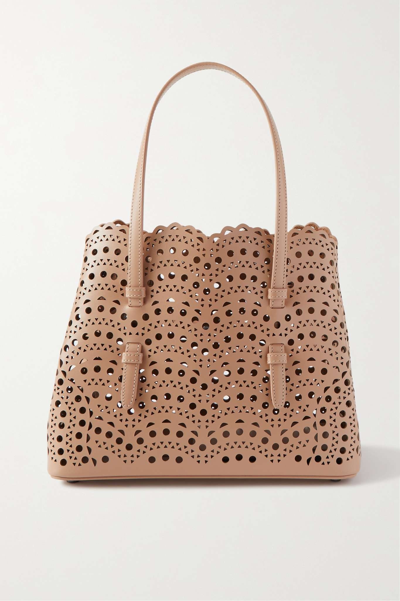 Mina medium laser-cut leather tote - 1