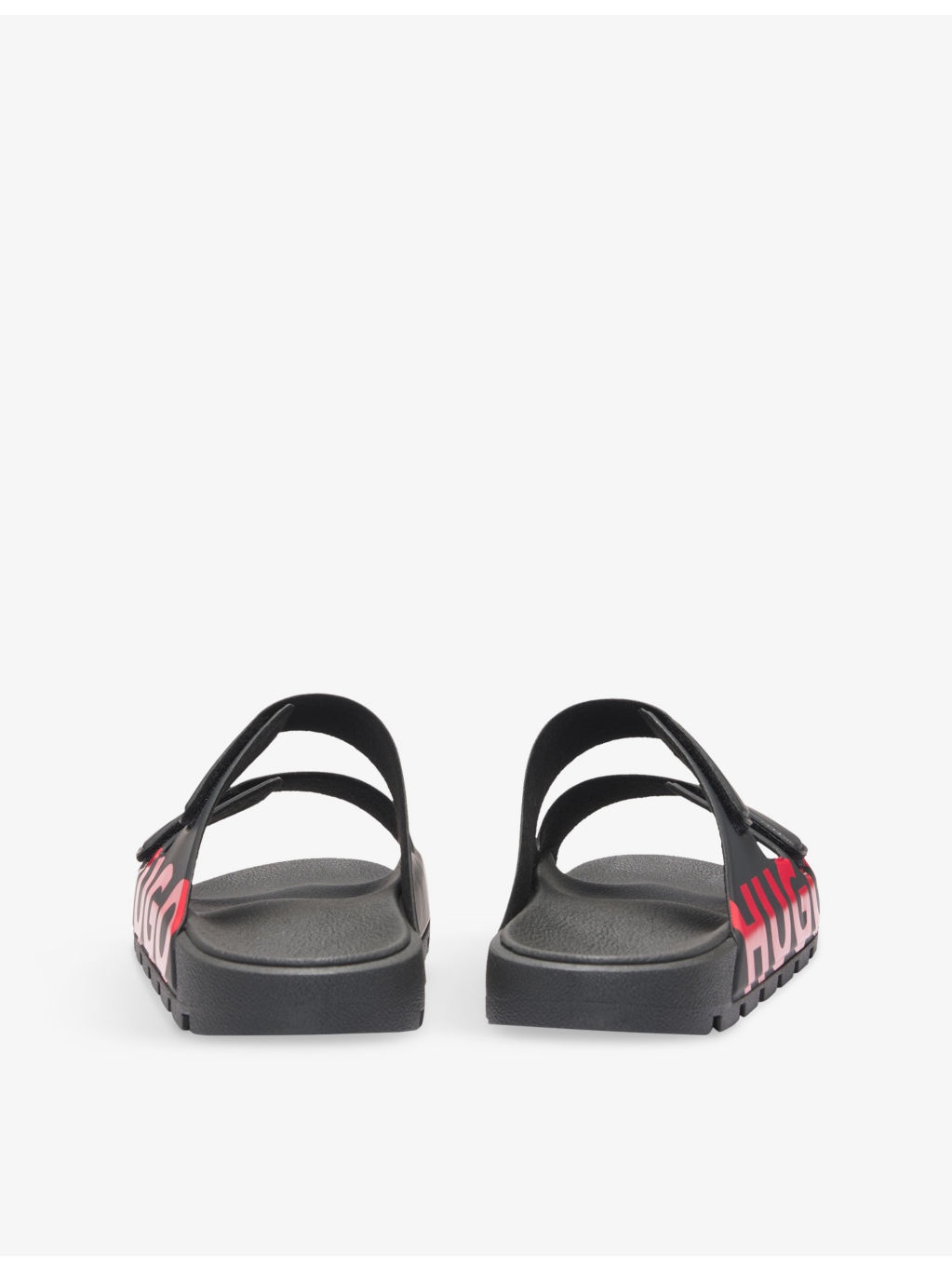 Logo-Print Double-Strap Slip-On Rubber Sandals - 5
