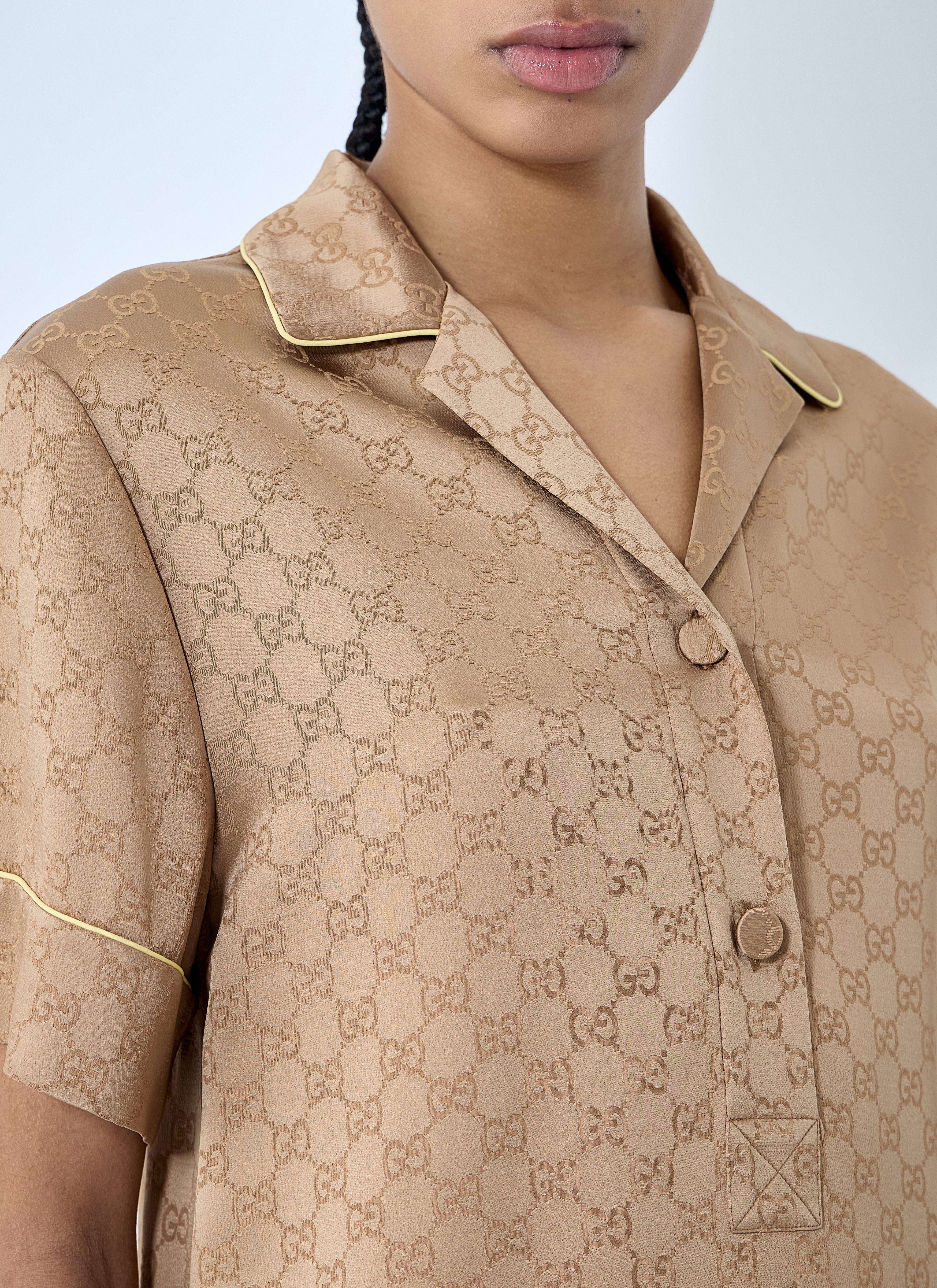 Gucci Women Gg Satin Shirt - 5