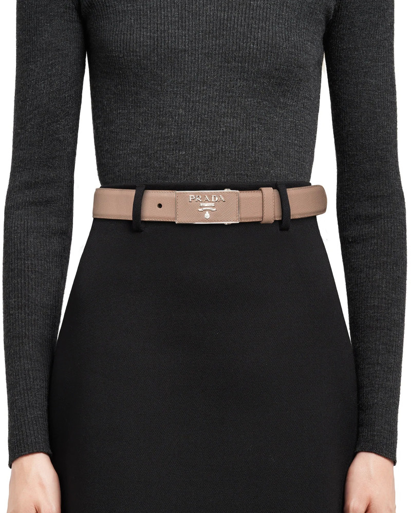 Prada Saffiano belt outlook