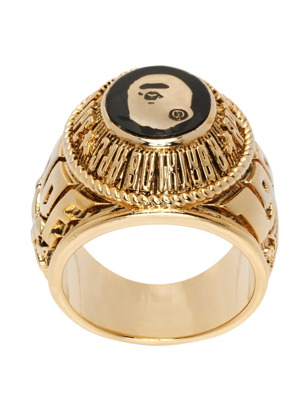 Gold 'Bape' College Ring - 1