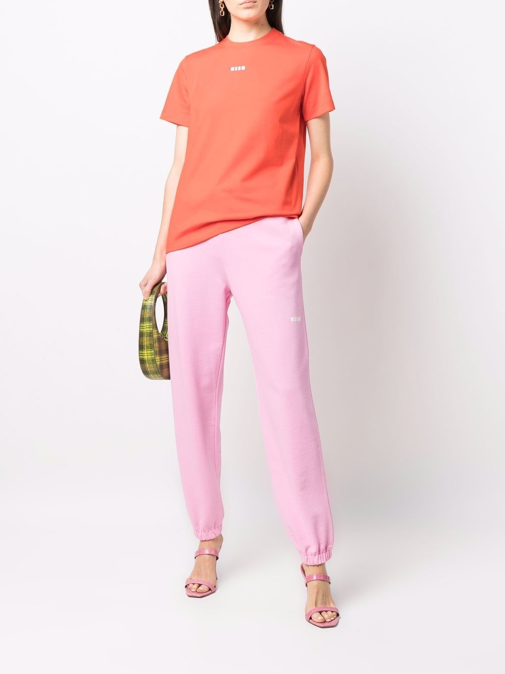 pink logo print joggers - 2