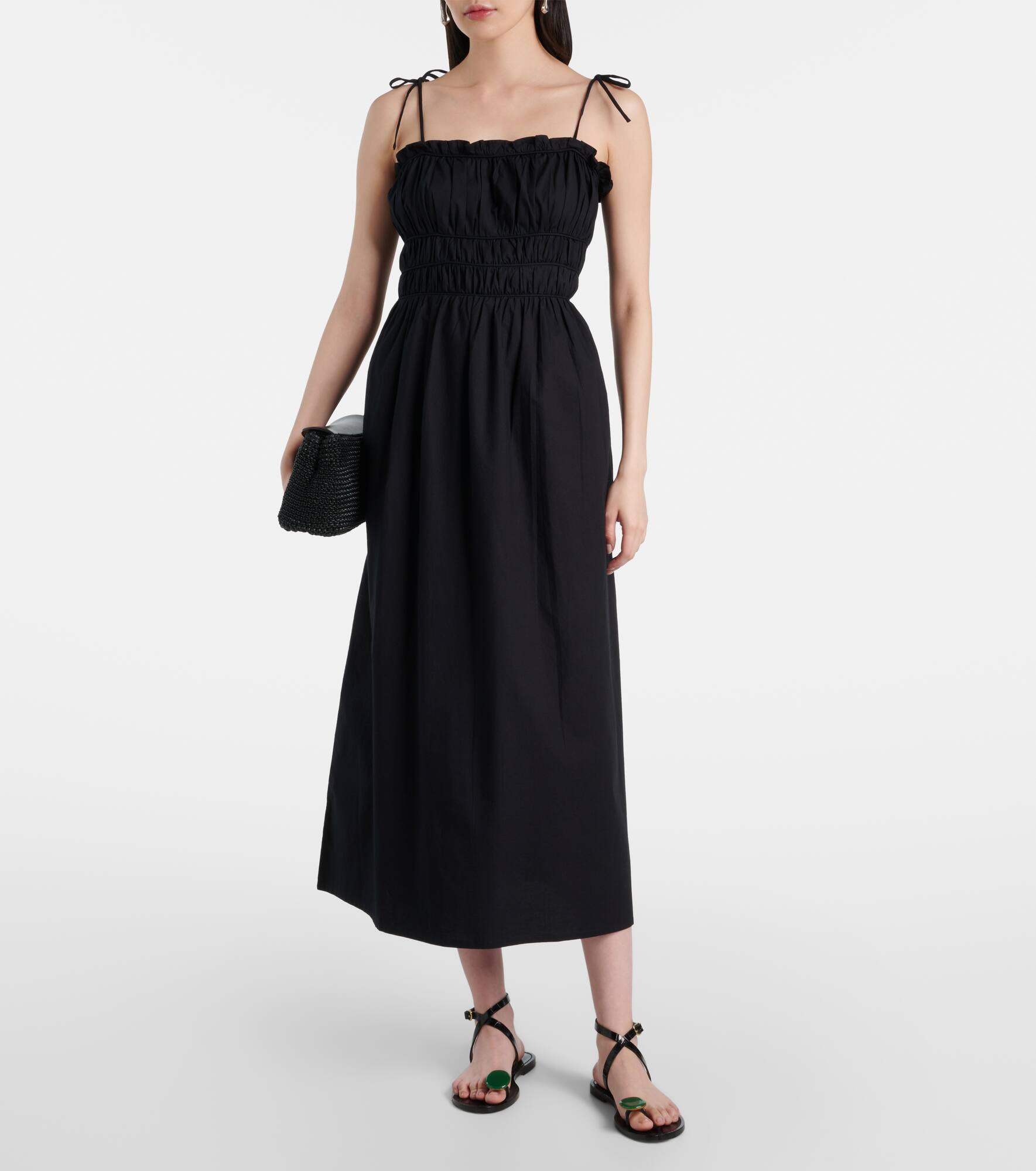 Ophelia smocked cotton midi dress - 2