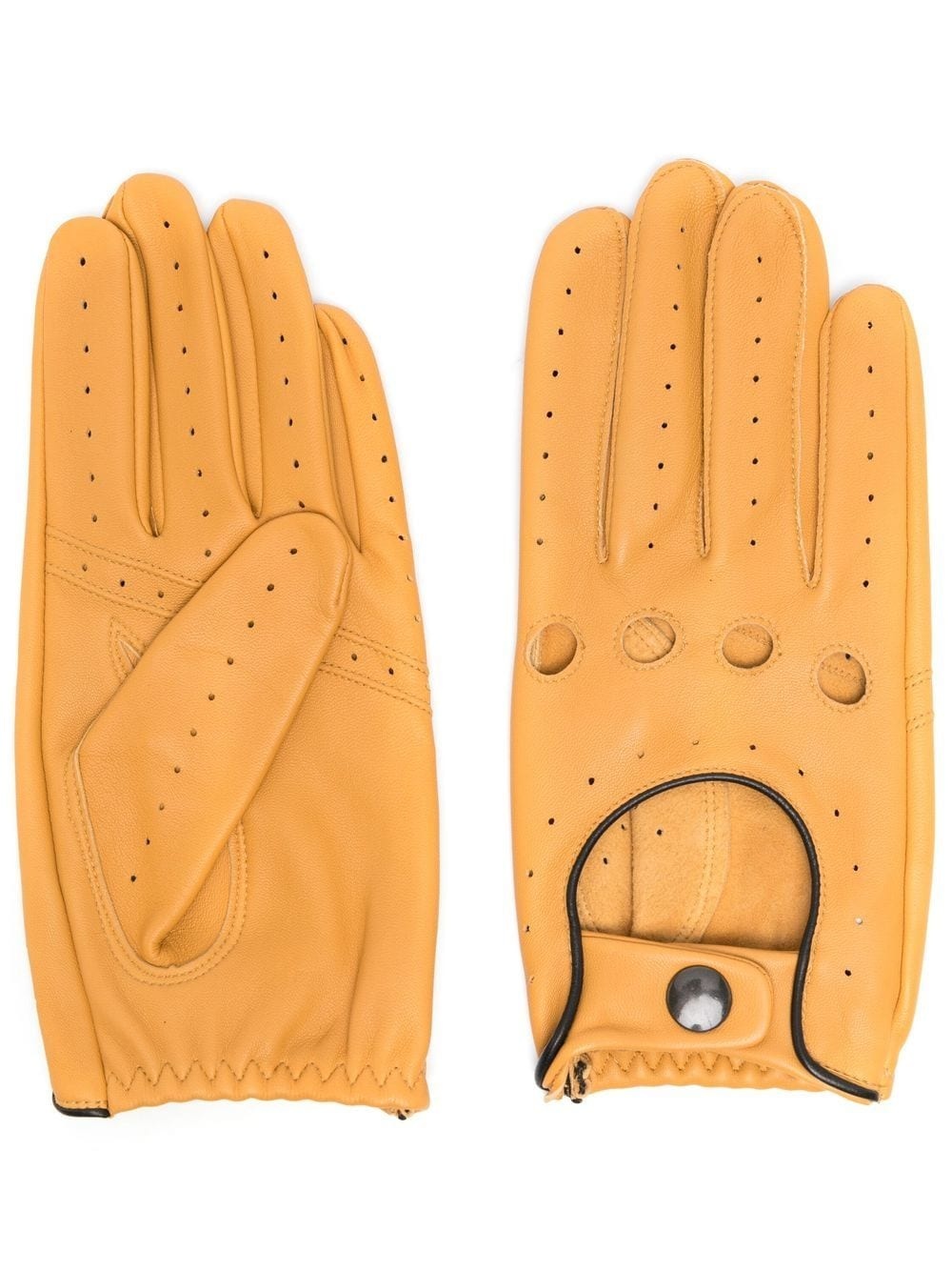 contrast-trim driving gloves - 1