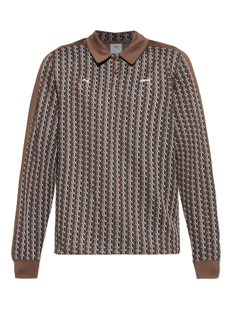 x JJJJound patterned polo shirt 1