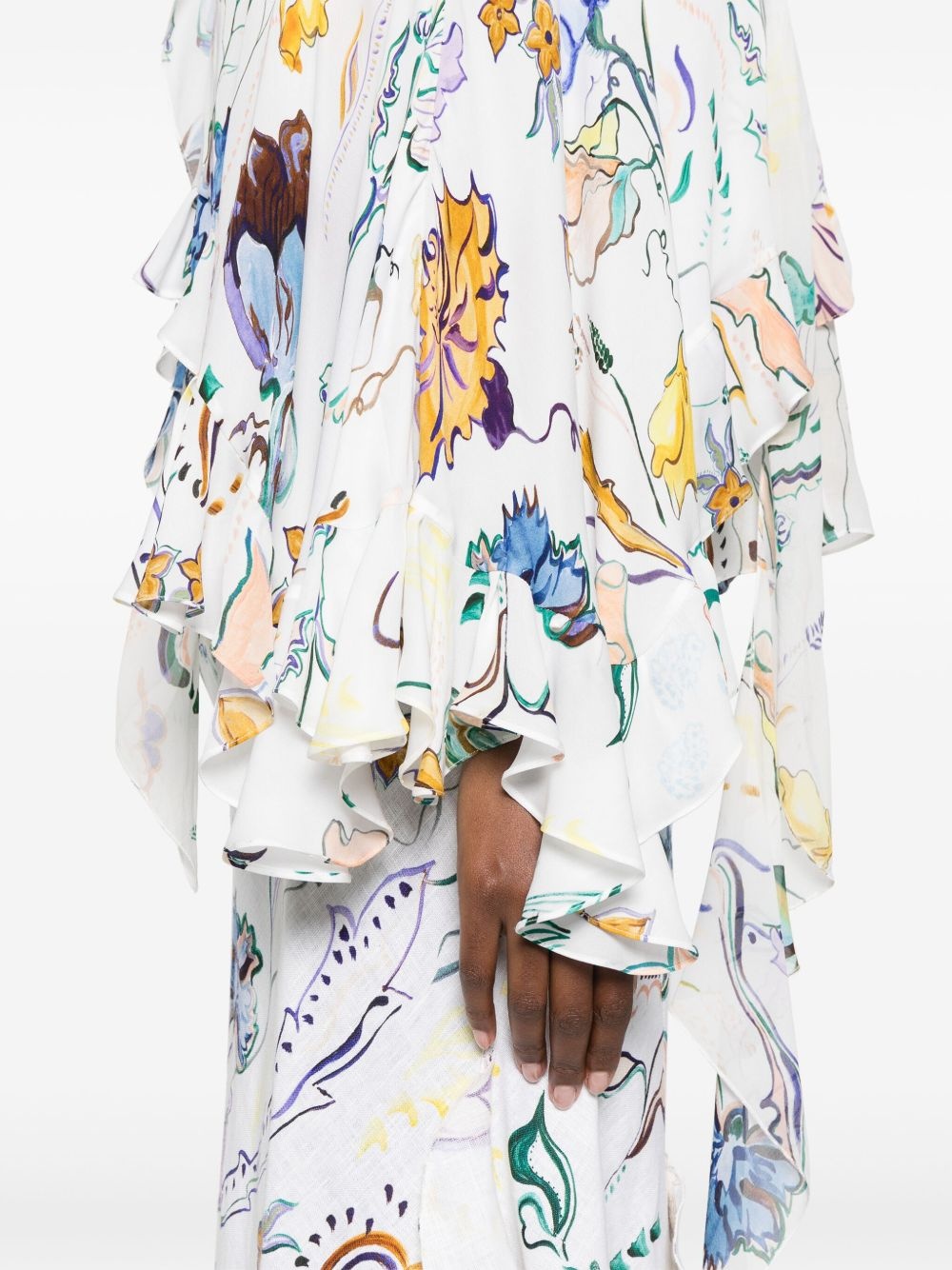 floral-print blouse - 5