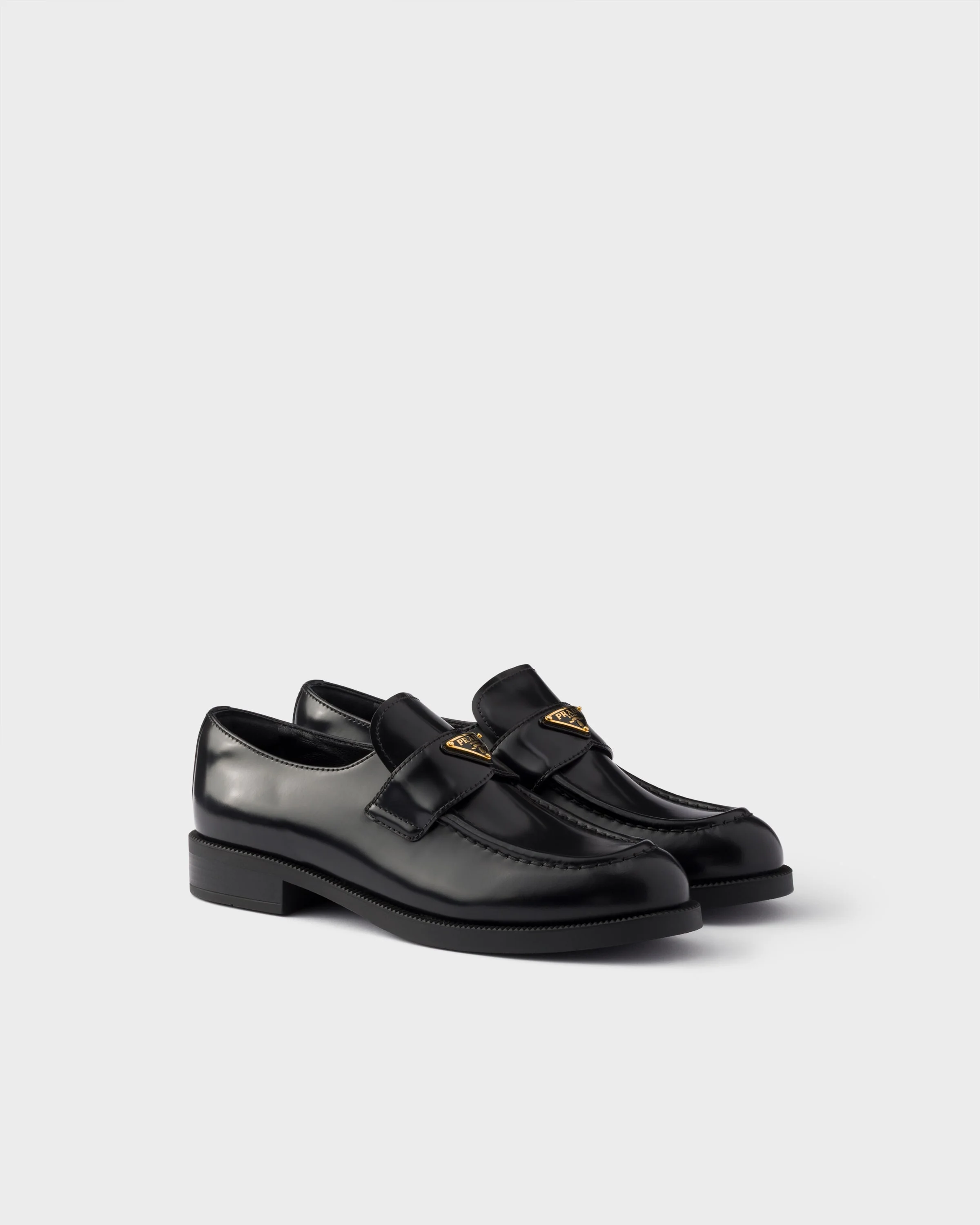 Brushed leather loafers - 1