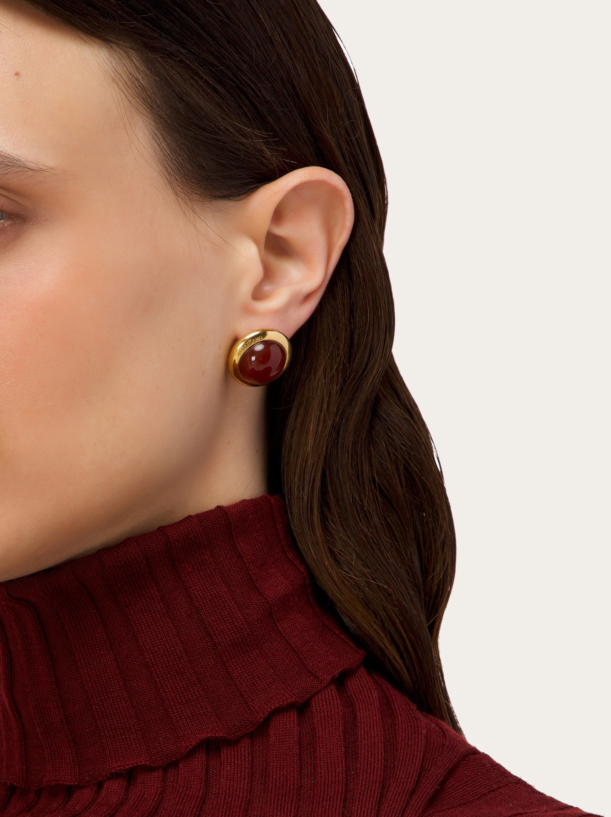 Earrings with semi-precious stone - 4