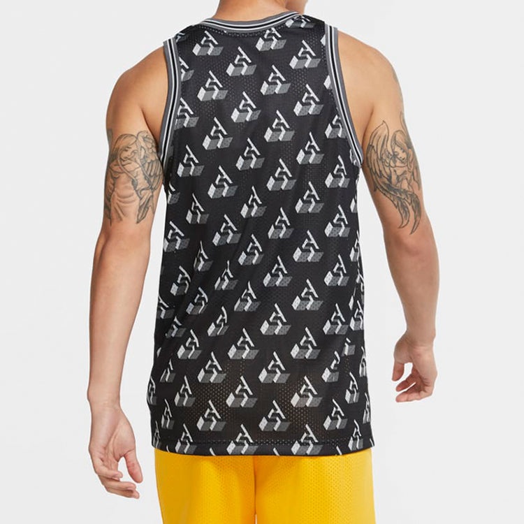 Nike Giannis Monogram Vest Asia Sizing 'Black White' CK6223-010 - 4