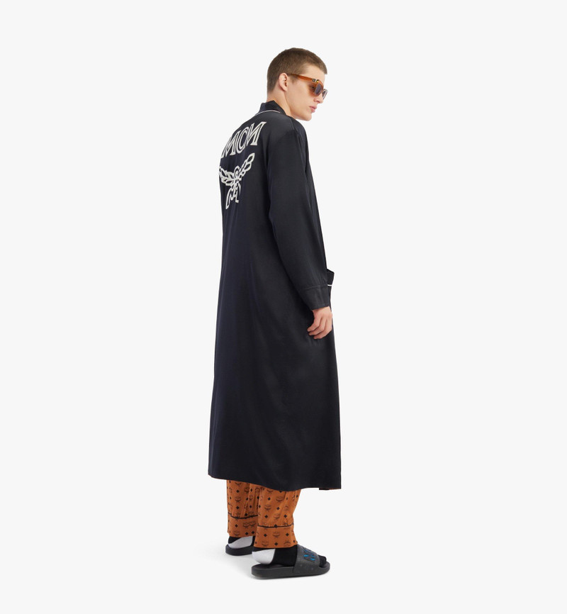 Classic Logo Silk Reversible Robe 8