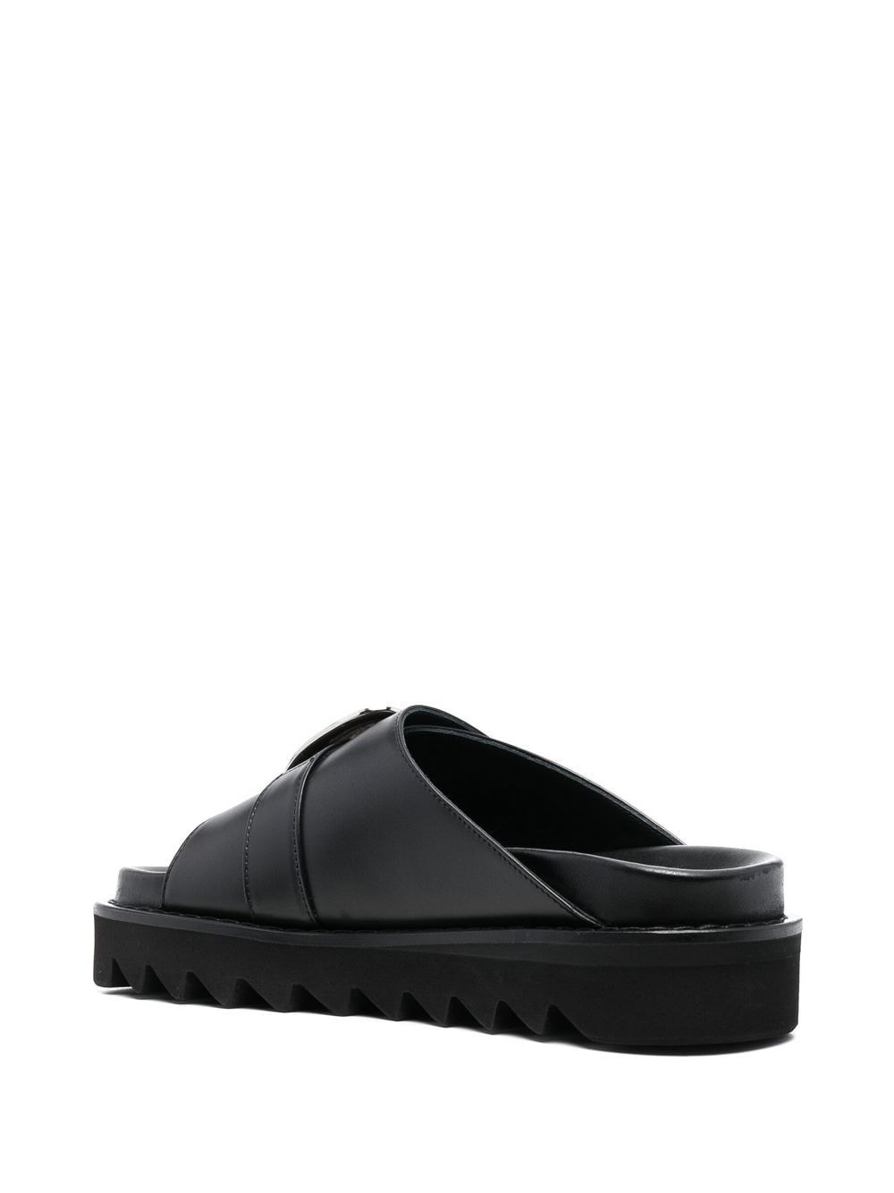 buckle leather sandals - 3