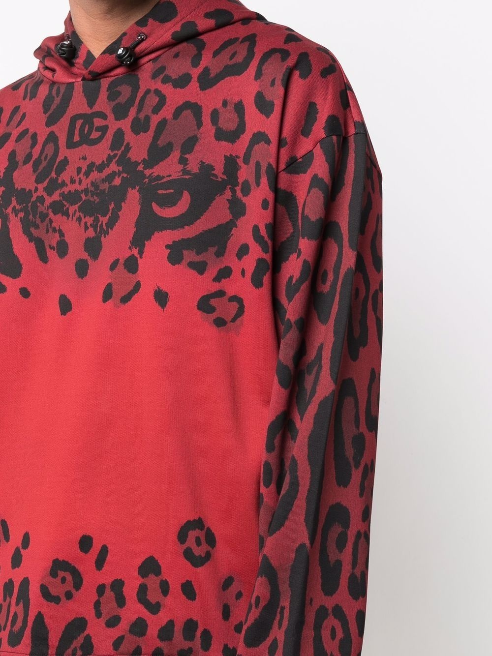 leopard-print cotton hoodie - 5