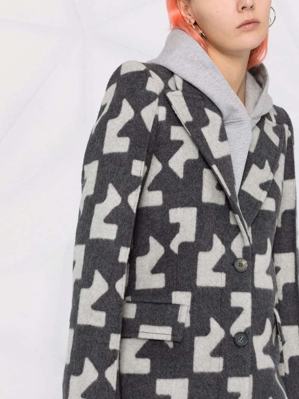 geometric pattern overcoat - 3