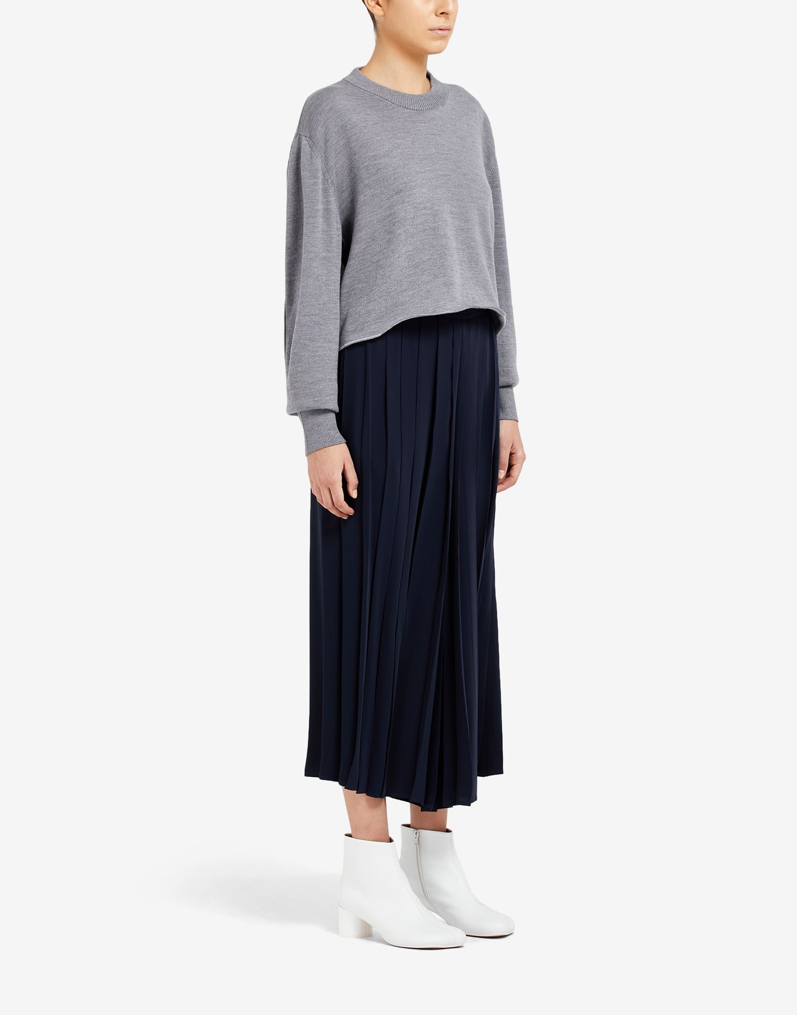 Elbow patch cropped sweater - 3