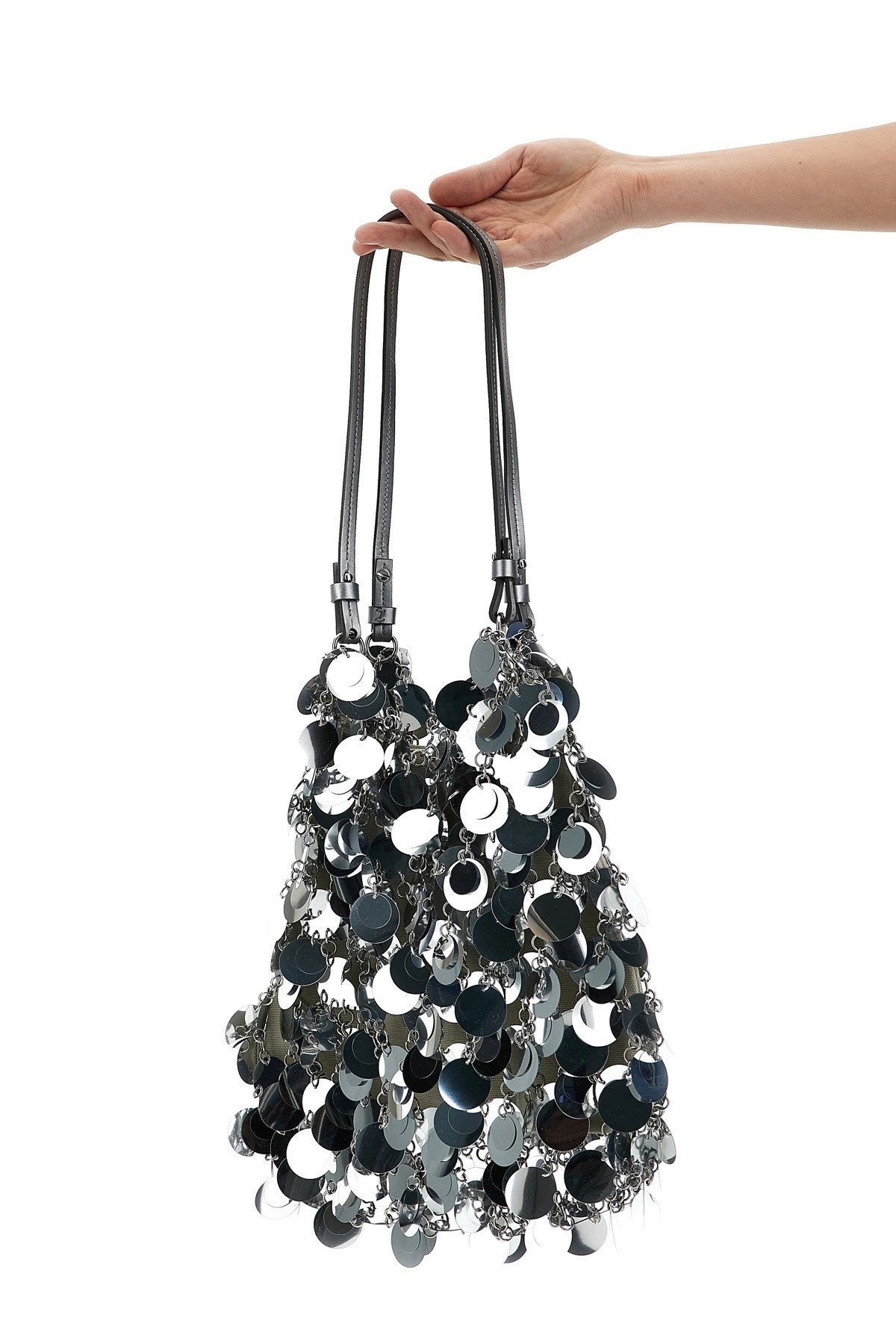Rabanne Women 'Silver Sparkle Discs Large' Shoulder Bag - 2