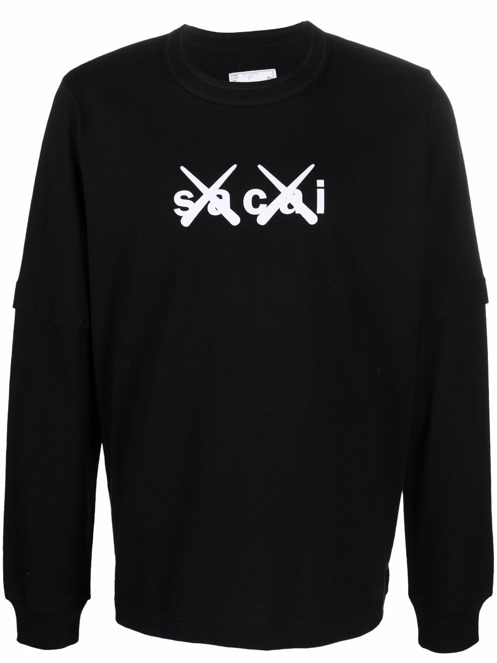 x KAWS logo-print long-sleeve T-shirt - 1