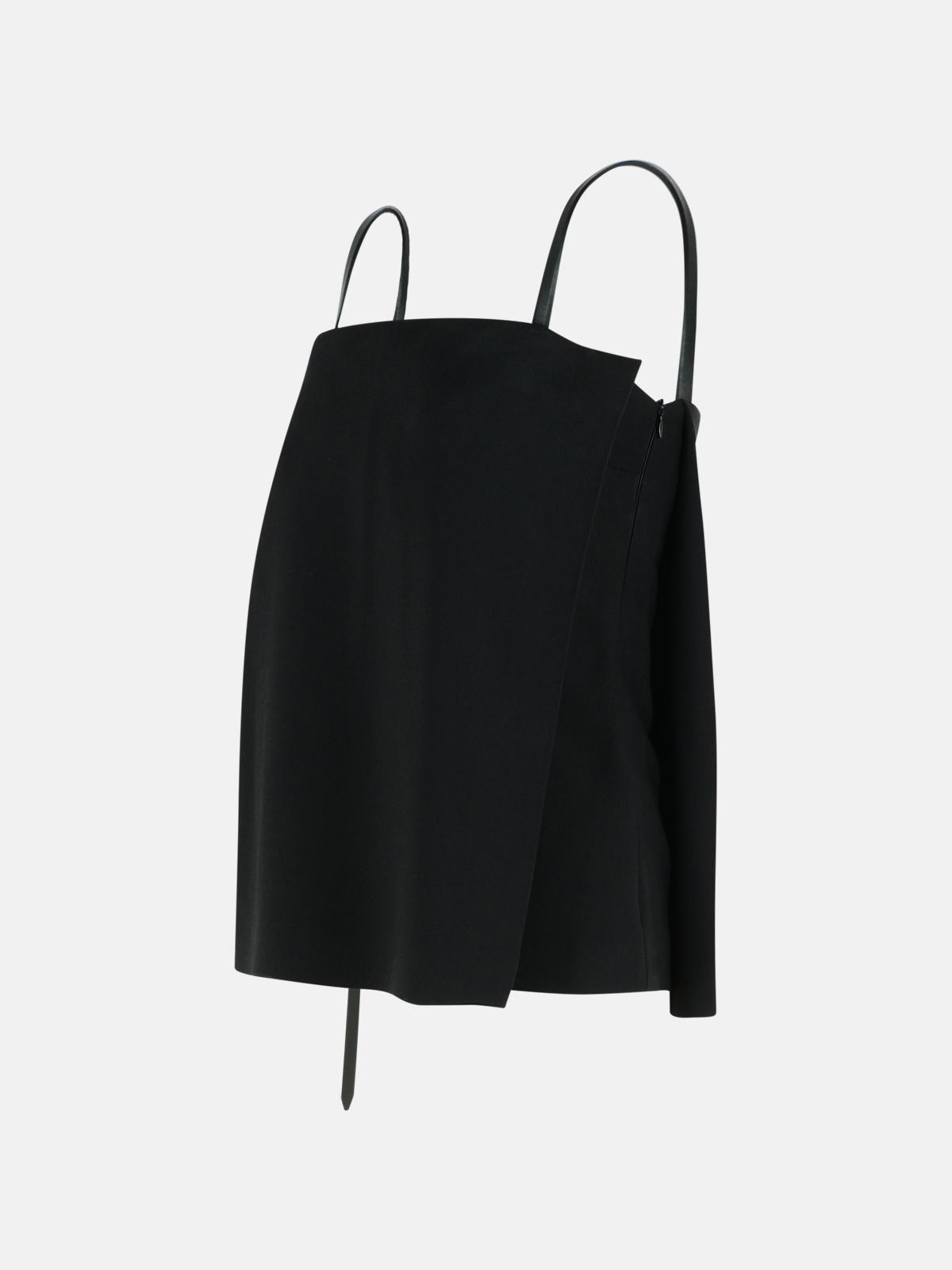 BLACK VISCOSE SKIRT - 2