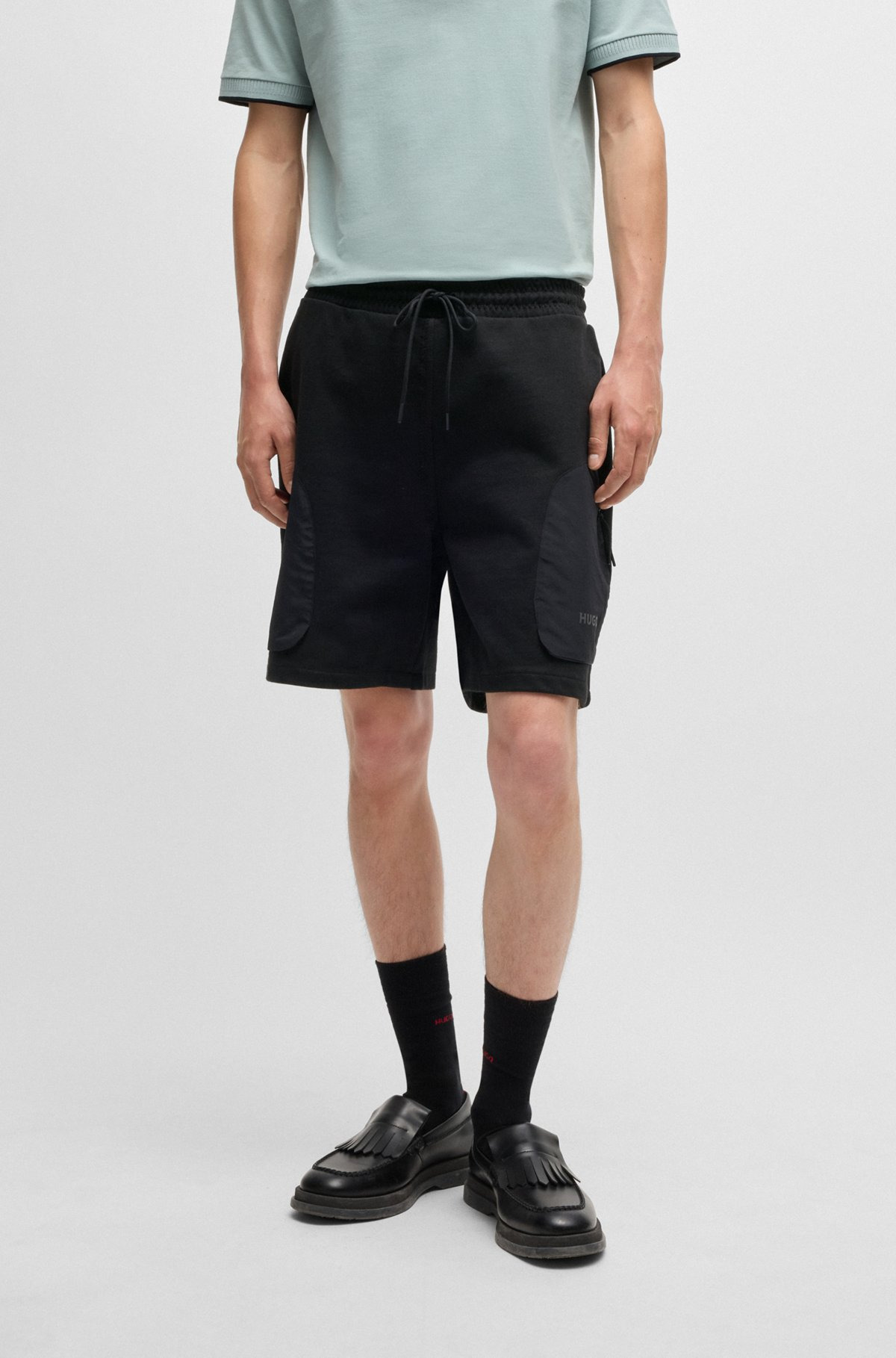 COTTON-TERRY RELAXED-FIT SHORTS WITH LOGO PRINT - 2